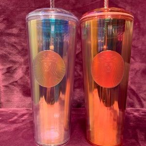STARBUCKS IRIDESCENT DOME LIDS 24 OZ CUPS